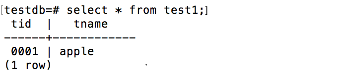 応用-ALTER TABLEの対応プログラム1-実行結果 test1：処理前