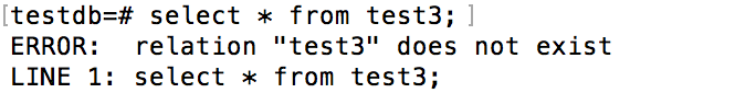 応用-DROP TABLE1-実行結果 test3：処理後